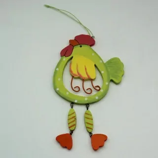 Slepice závěs dřevo 10,5x18cm 