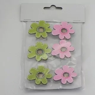 Květinka kolíček dřevo S/6 mix