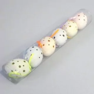 Vajíčka plast S/6 pr.6cm bílá