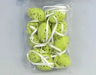 Vajíčka pvc 12ks/4cm zelená