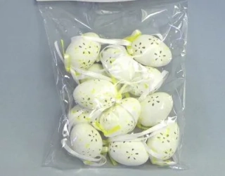 Vajíčka závěs pvc 12ks/4cm bílá