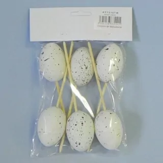 Vajíčko zápich plast S/6 bílá