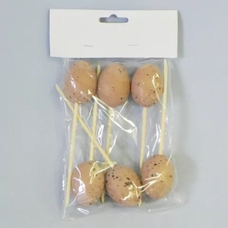 Vajíčko zápich plast S/6 natural