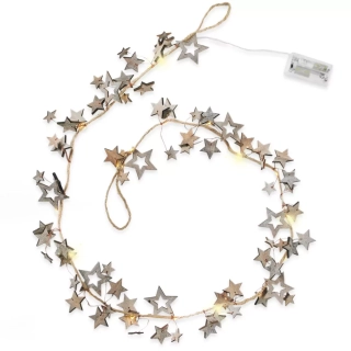 Girlanda dřevo/LED 150CM natural