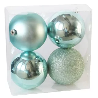 Baňky pvc 4ks/12cm mint