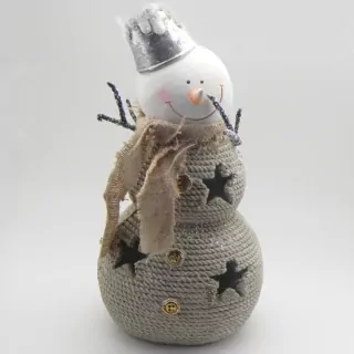Sněhulák polyresin krémový 41cm
