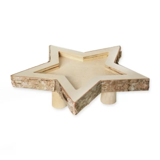Tác na nožkách dřevo 20cm natural
