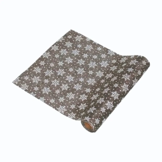 Juta vločky 36cm/5m šedá/bílá