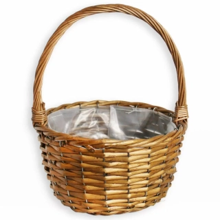 Koš s uchem proutí pr.22,5cm natural