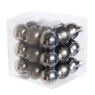 Koule sklo 4cm/27ks šedá