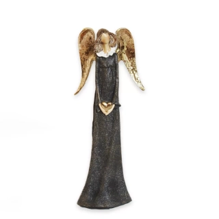 Anděl polyresin 30cm černá