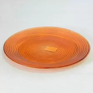Talíř sklo 26V2,3cm oranž
