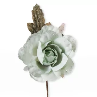 Růže zápich textil 17cm mint
