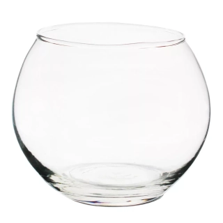 Svícen koule sklo pr.11,8V10cm čirá