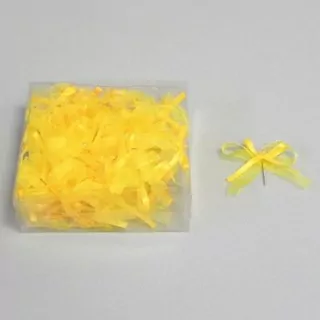 Mašle textil špendlík 50ks/5cm žlutá