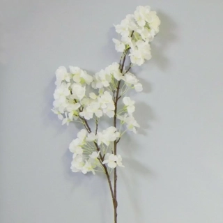 Broskev větev umělá V110cm bílá