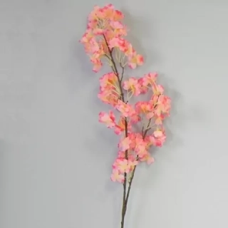 Broskev větev umělá V110cm tm.růžová