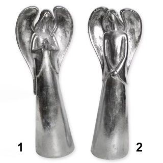 Anděl polyresin 32cm stříbrná mix