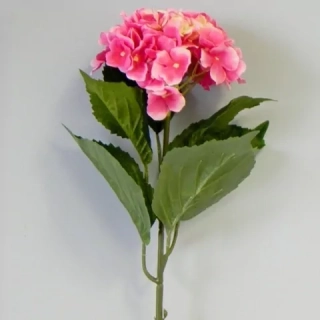 Hortenzie umělá V80cm tm.růžová