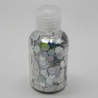 Glittry větší 30g stříbrná