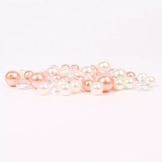 Dekoperličky/diamanty pvc/sklo 156g růžový mx