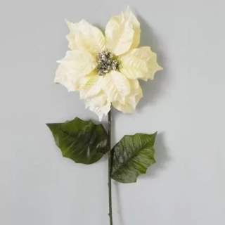 Poinsettia umělá bílá