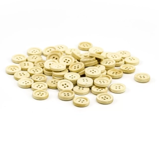 Knoflík přízdoba dřevo 72ks/1,5cm natural