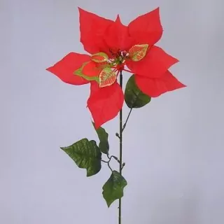 Poinsettia umělá x1/50cm červená