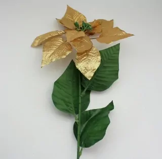 Poinsettia umělá zlatá