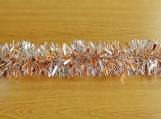 Řetěz vánoce 10cm/2m červené zlato