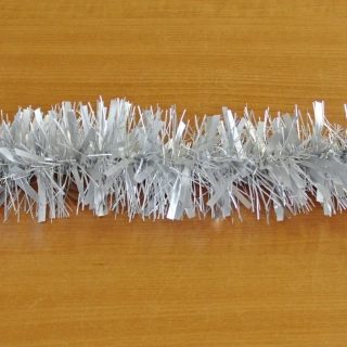 Řetěz vánoce 9cm/2m mat stříbrná