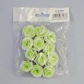 Růže pěna S/12 bílo/zelená