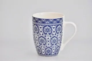 Porcelánový hrnek - modrý dekor III