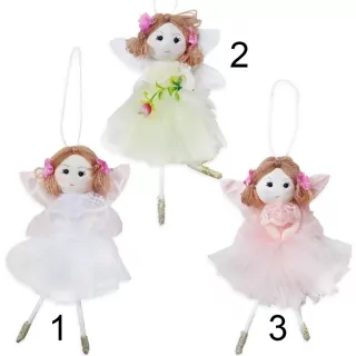 Andělka závěs textil 14cm mix