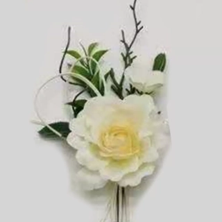 Růže zápich textil 23 cm krém