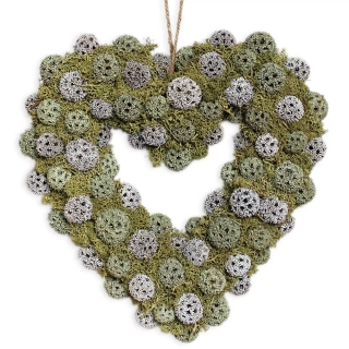 Srdce ambroň/mech 28cm 