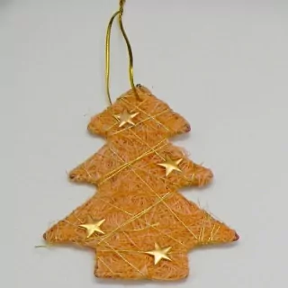 Stromek sisal 10,5x8cm oranž