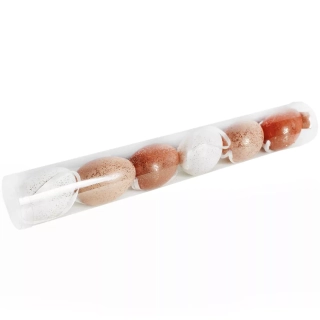 Vajíčka pvc 6ks/6cm hnědá mix