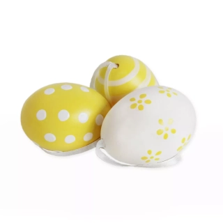 Vajíčka reálná 6ks/6cm žlutá