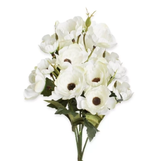 Kytice pvc 32cm bílá