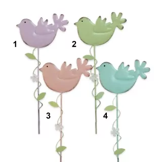 Ptáček zápich kov 26cm mix