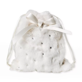 Pytlík dárkový textil 16 cm krémová