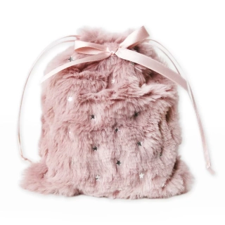 Pytlík dárkový textil 16 cm růžová