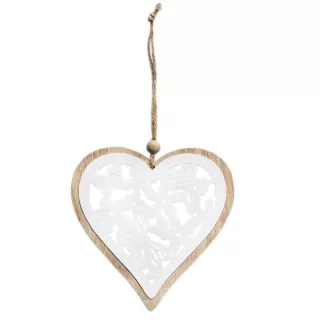 Srdce závěs dřevo 10cm