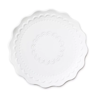Tác dřevo 29,5cm bílá