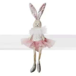 Zajíc nohatý textil 45cm