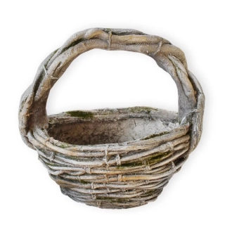  Košík polyresin 34cm natural