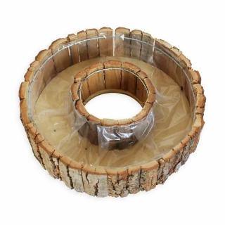  Kruh obal dřevo 32cm natural
