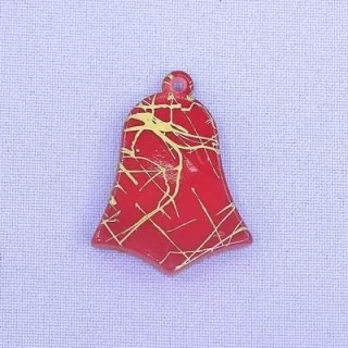 Zvoneček plast S/6 pr.3cm červená