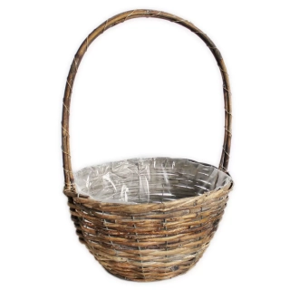  Koš s uchem proutí pr.30cm natural